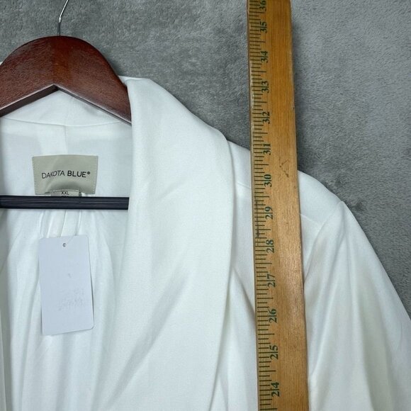 Dakota Blue Womens White Open Front XX-Large Blazer Jacket d0432 - Picture 4 of 7